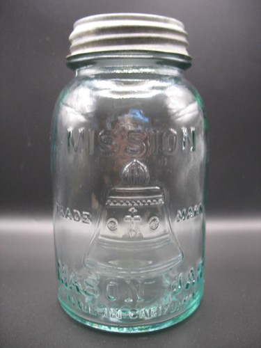 Aqua mission quart size - aqua, mason